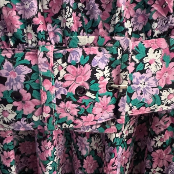 E.D. Michaels Vintage Floral Midi Dress Romantic Cottagecore Prairie Retro - Picture 11 of 12
